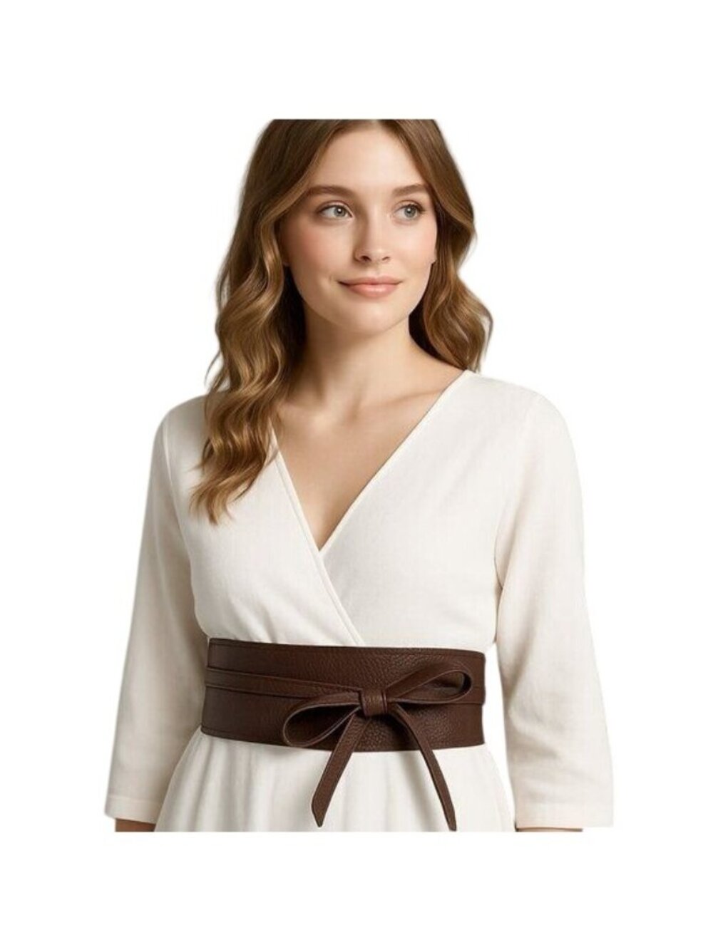 2/$30 Obi Belt Wide Wrap Coffee Around Waist Boho Gypsy Self Tie Cinched Corset